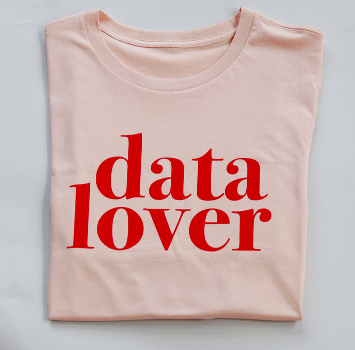 Data Lover T-Shirt: Pale Pink
